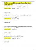 UST Dates and Frequency Exam Questions And Answers&period;docx