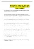 NATMI Safety Supervisor & Director Exam Questions with 100&percnt; Verified Correct Solutions