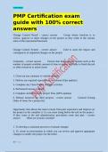 PMP Certification exam guide with 100&percnt; correct answers