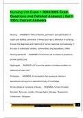 Nursing 310 Exam 1 2024&sol;2025 Exam  Questions and Detailed Answers &vert; Get it  100&percnt; Correct Answers