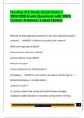 Nursing 310 Study Guide Exam 1  2024&sol;2025 Exam Questions with 100&percnt;  Correct Answers &vert; Latest Update