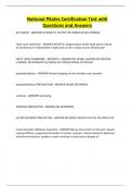 National Pilates Certification Test with Questions and Answers