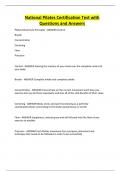 National Pilates Certification Test with Questions and Answers
