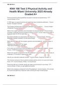 KNH 188 Test 2 Physical Activity and Health Miami University 2025 Already Graded A&plus;