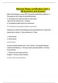 National Pilates Certification Exam2 with Questions and Answers