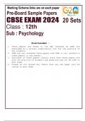 Test &lpar;elaborations&rpar; Psychology  class 12 