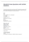 Wonderlic Exam Questions with Verified Solutions