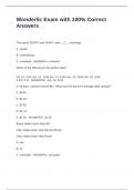 Wonderlic Exam with 100&percnt; Correct Answers