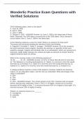 Wonderlic Practice Exam Questions with Verified Solutions
