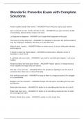 Wonderlic Proverbs Exam with Complete Solutions