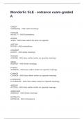 Wonderlic SLE - entrance exam-graded A
