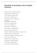 Wonderlic-Q Vocabulary with Complete Solutions