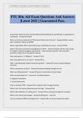 PTU Rite Aid Exam Questions And Answers &vert;Latest 2025 &vert; Guaranteed Pass&period;