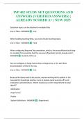 INP 402 STUDY SET QUESTIONS AND ANSWERS &lpar;VERIFIED ANSWERS&rpar; &vert; ALREADY SCORED A&plus; &vert; NEW 2025