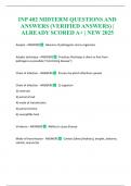 INP 402 MIDTERM QUESTIONS AND ANSWERS &lpar;VERIFIED ANSWERS&rpar; &vert; ALREADY SCORED A&plus; &vert; NEW 2025