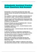 Orthodontic Assistant Practice Exam Questions And Answers