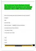 AUCTIONEER EXAM PACKAGE DEAL QUESTIONS AND VERIFIED DETAILED ANSWERS &vert; 100&percnt; GUARANTEED PASS &vert; ALREADY GRADED A&plus;