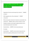 PSB Exam 1 Study Guide 2024&sol;2025  Exam Questions and Answers &vert; A&plus;  Score Assured