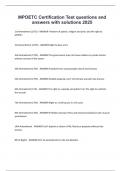 MPOETC Certification Test questions and answers with solutions 2025