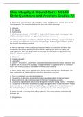 Skin Integrity & Wound Care - NCLEX Style Questions and Answers Graded A&plus;