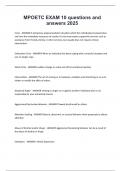 MPOETC EXAM 10 questions and answers 2025