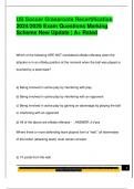 US Soccer Grassroots Recertification  2024&sol;2025 Exam Questions Marking  Scheme New Update &vert; A&plus; Rated