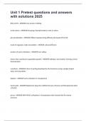 Unit 1 Pretest questions and answers with solutions 2025&period;