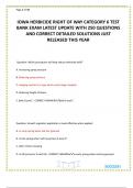 IOWA HERBICIDE RIGHT OF WAY CATEGORY 6 TEST BANK EXAM LATEST UPDATE WITH 250 QUESTIONS AND CORRECT DETAILED SOLUTIONS JUST RELEASED THIS YEAR 