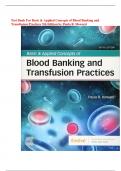 Test Bank For Basic & Applied Concepts of Blood Banking and Transfusion Practices 5th Edition by Paula R&period; Howard