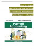 Solution Manual for Payroll Accounting 2025&comma; 34th Edition by Bernard J&period; Bieg&comma; Bridget Stomberg&comma; Verified Chapters 1 - 7&comma; Complete Newest Version