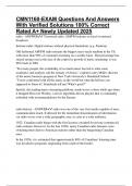 CMN1160-EXAM Questions And Answers With Verified Solutions 100&percnt; Correct Rated A&plus; Newly Updated 2025
