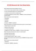 OT 550 Research Qs Test Study Guide 