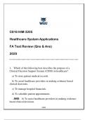 HIM 3205 &lpar;C816 HC System Applications&rpar; FA Test Review &lpar;Qns & Ans&rpar; 2025&period;