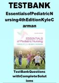 TEST BANK FOR Essentials of Pediatric Nursing 4th Edition   by Theresa Kyle &comma; Susan Carman  ISBN&semi;978-1975139841     100&percnt; VERIFIED&excl;&excl;&excl;&excl;&excl;&excl; GUARANTEED PASS&excl;&excl;&excl;&excl;&excl;&excl;  YOUR ULTIMATE GUIDE&excl;&excl;&excl;&excl;&excl;   LATEST UPDATE&excl;&excl;&excl;&excl;&excl;&excl;&excl;