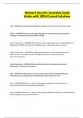 Network Security Essentials Study Guide with 100&percnt; Correct Solutions