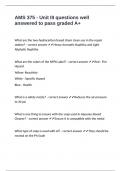 AMS 375 - Unit III questions well answered to pass graded A&plus;