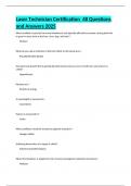Laser Technician Certification  48 Questions and Answers 2025