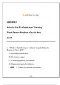 NSG3001 Intro To Profession of Nursing Finals Exams Review 2025 &lpar;Qns & Ans&rpar;&period;