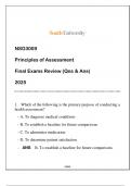 NSG3009 Principles of Assessment Finals Exams Review 2025 &lpar;Qns & Ans&rpar;&period;