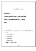 NSG3027 Fundamentals of Nursing Practice Exams Review 2025 &lpar;Qns & Ans&rpar;