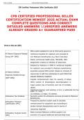 CPB CERTIFIED PROFESSIONAL BILLER  CERTIFICATION NEWEST 2025 ACTUAL EXAM  COMPLETE QUESTIONS AND CORRECT  DETAILED ANSWERS VERIFIED ANSWERS  ALREADY GRADED A&plus; GUARANTEED PASS 