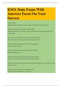 KMA State Exam With Answers Focus On Your Success