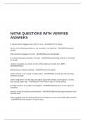 NATMI QUESTIONS WITH VERIFIED ANSWERS
