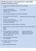 NATMI &lpar;questions and answers&rpar; A&plus; rated 2025 updated already passed
