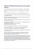 MSN 671 NEI Global Video Questions with complete solutions