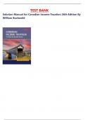     TEST BANK Solution Manual for Canadian Income Taxation 26th Edition By William Buckwold