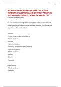 ATI RN NUTRITION ONLINE PRACTICE A 2025 VERSIONS &vert; QUESTIONS AND CORRECT ANSWERS &lpar;PROFESSOR VERIFIED&rpar; &vert; ALREADY GRADED A&plus;