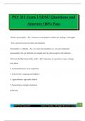 PSY 351 Exam 1 SDSU Questions and Answers 100&percnt; Pass