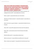 WGU D276 WEB DEVELOPMENT FOUNDATIONS EXAM ACTUAL EXAM QUESTIONS AND CORRECT ANSWERS &lpar;ALREADY GRADED A&plus;&rpar; &vert; PROFESSOR VERIFIED &vert; LATEST VERSION 2025