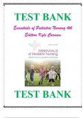 Essentials of Pediatric Nursing 4th Edition Kyle Carman Test Bank